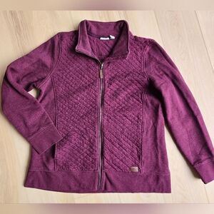 L.L. Bean Quilted Maroon Zip-Up Jacket XL